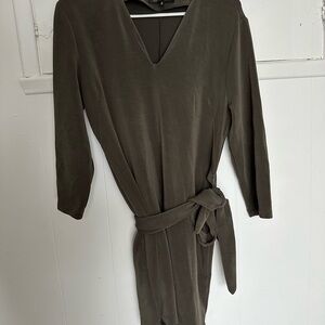 Dynamite Khaki V-Neck Dress